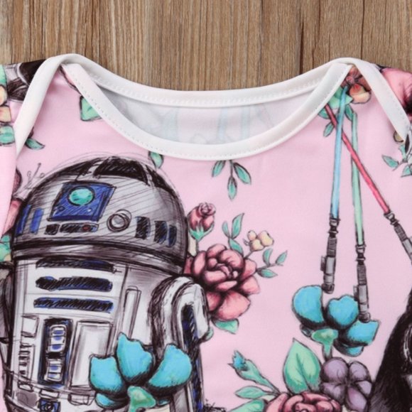 Star Wars baby girl outfit romper jumpsuit pink - Picture 5 of 6